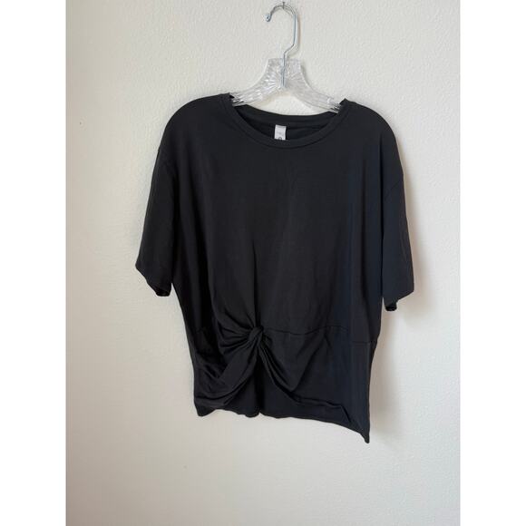 Lululemon Twist-Front Oversized Black T-Shirt Size Large - Picture 3 of 6